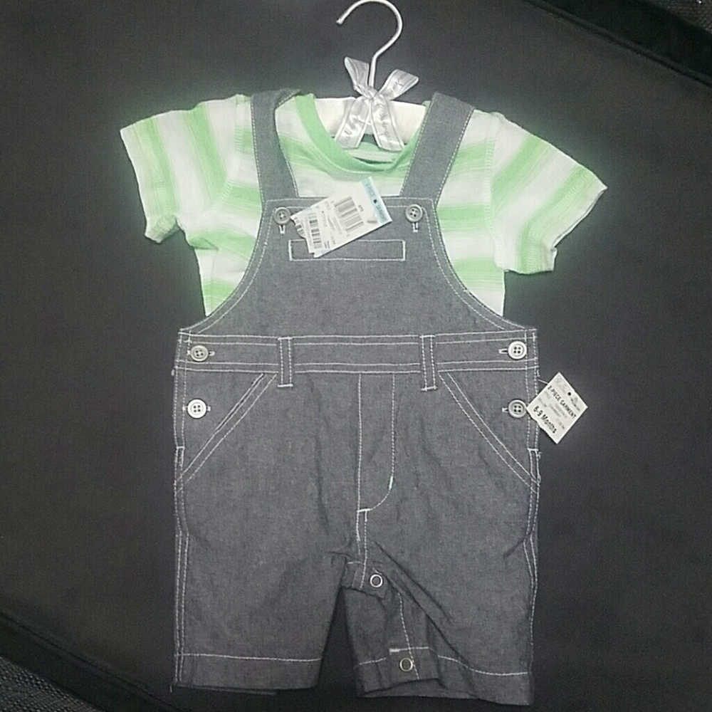 BRAND NEW 6-9 Month Overall Shorts Set