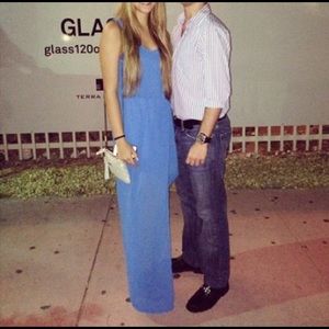 Beautiful light blue high-low sheer dress!