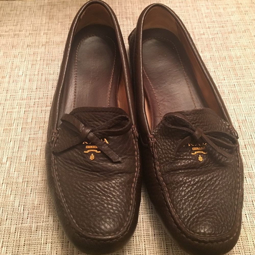 Beautiful Leather Authentic Prada loafers.