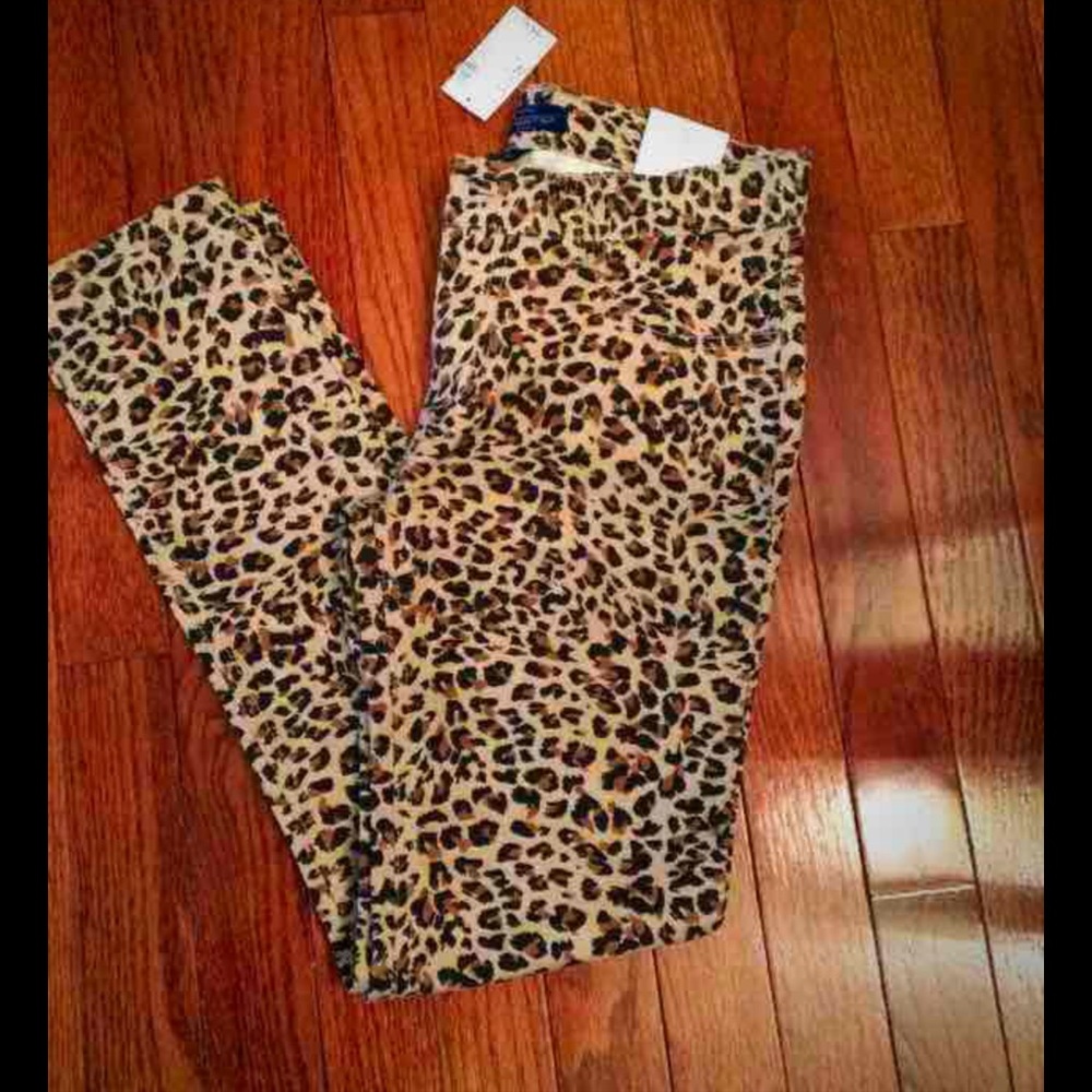 NWT girls leopard jeggings