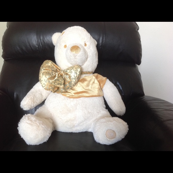 Disney Winnie the Pooh L 24" cream gold plush toy - Picture 3 of 4