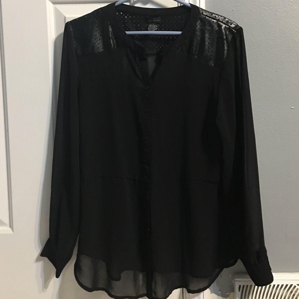 Thin black blouse