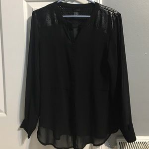 Thin black blouse