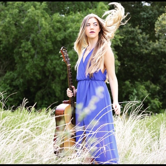 Beautiful navy blue sheer high-low dress! - Picture 2 of 3