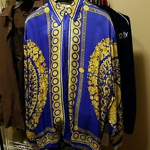 Versace Silk w/Medusa head buttons