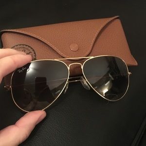 Ray-ban aviator brown gradient