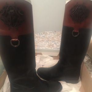 Frye Melissa Logo 2-Tone Boots