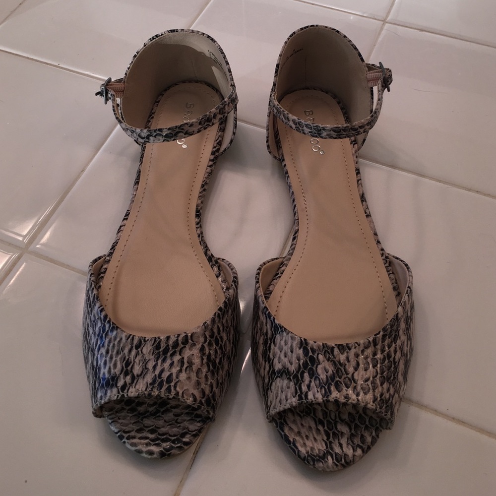 Bamboo snake skin pattern sandals