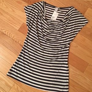 Striped Scooped Neck Top