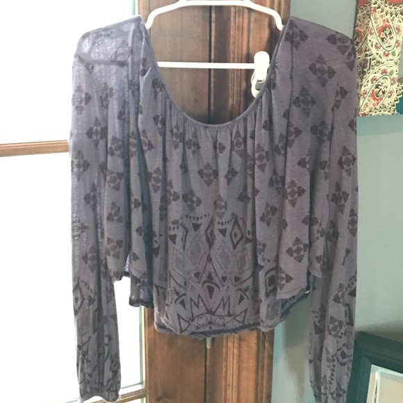Deep purple Aztec free people top - Picture 3 of 4