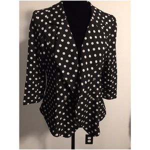 Black and white blazer