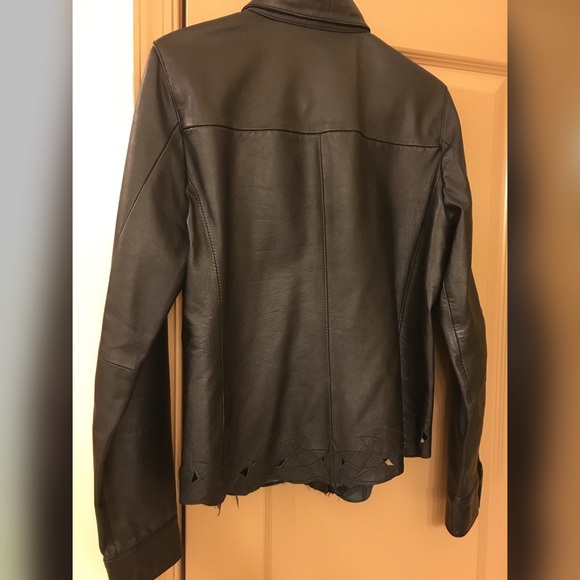 Leather button down top - Picture 3 of 3