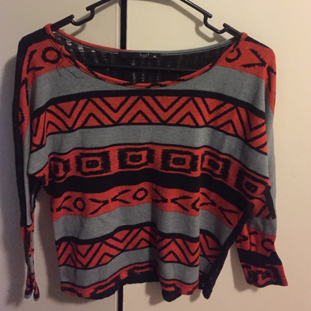 Orange and black shirt