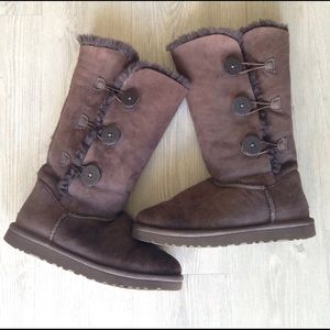 UGG Tall Brown Boots Bayley Chocolate