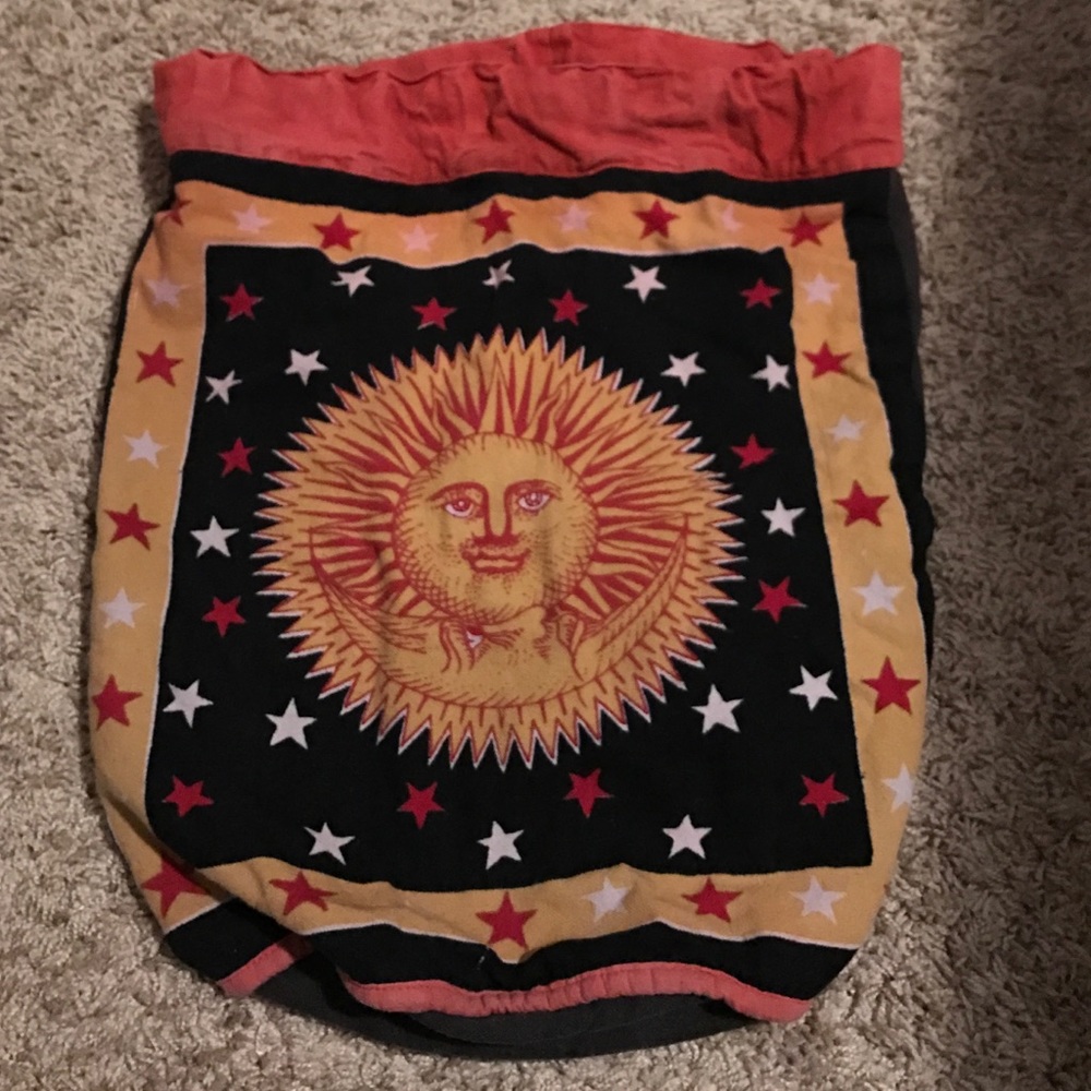 Sun and moon hippy drawstring bag