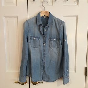 J Crew Denim button down blouse