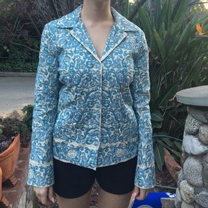 Baby Blue Embroidered Coat