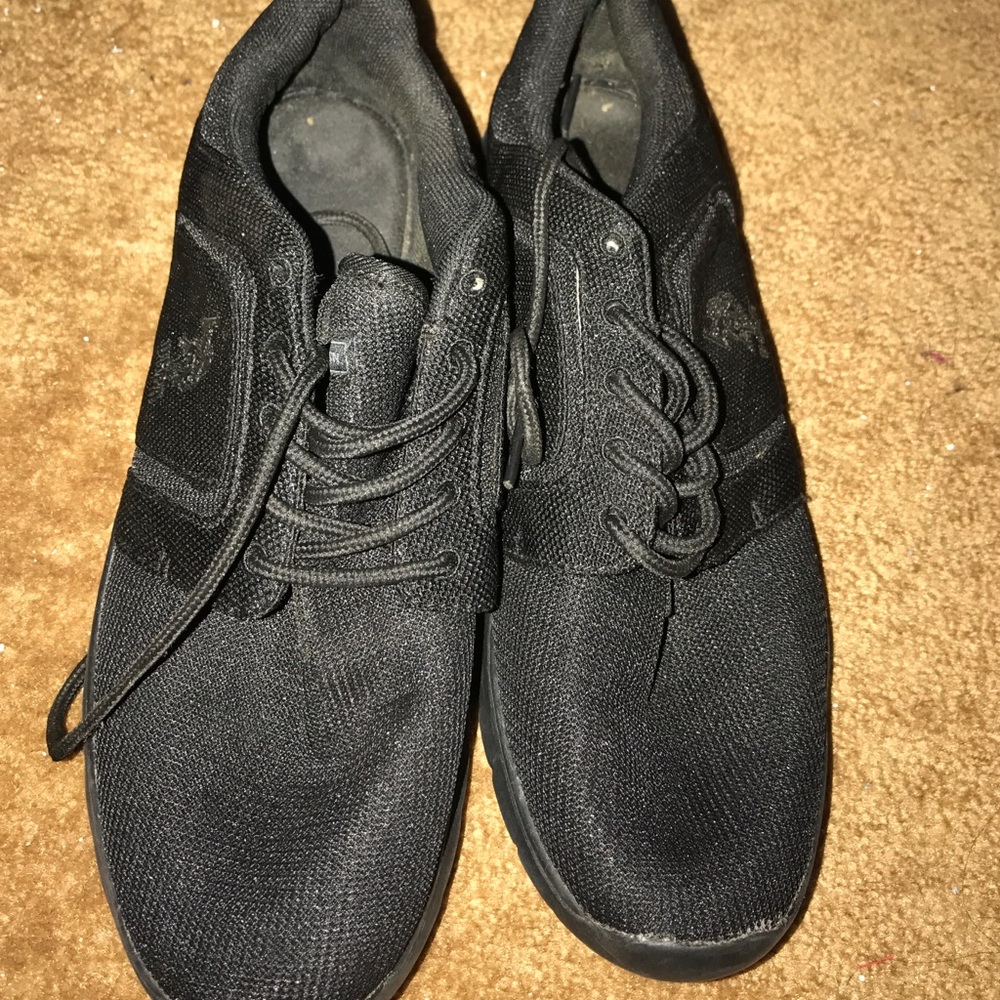 Black running shoes