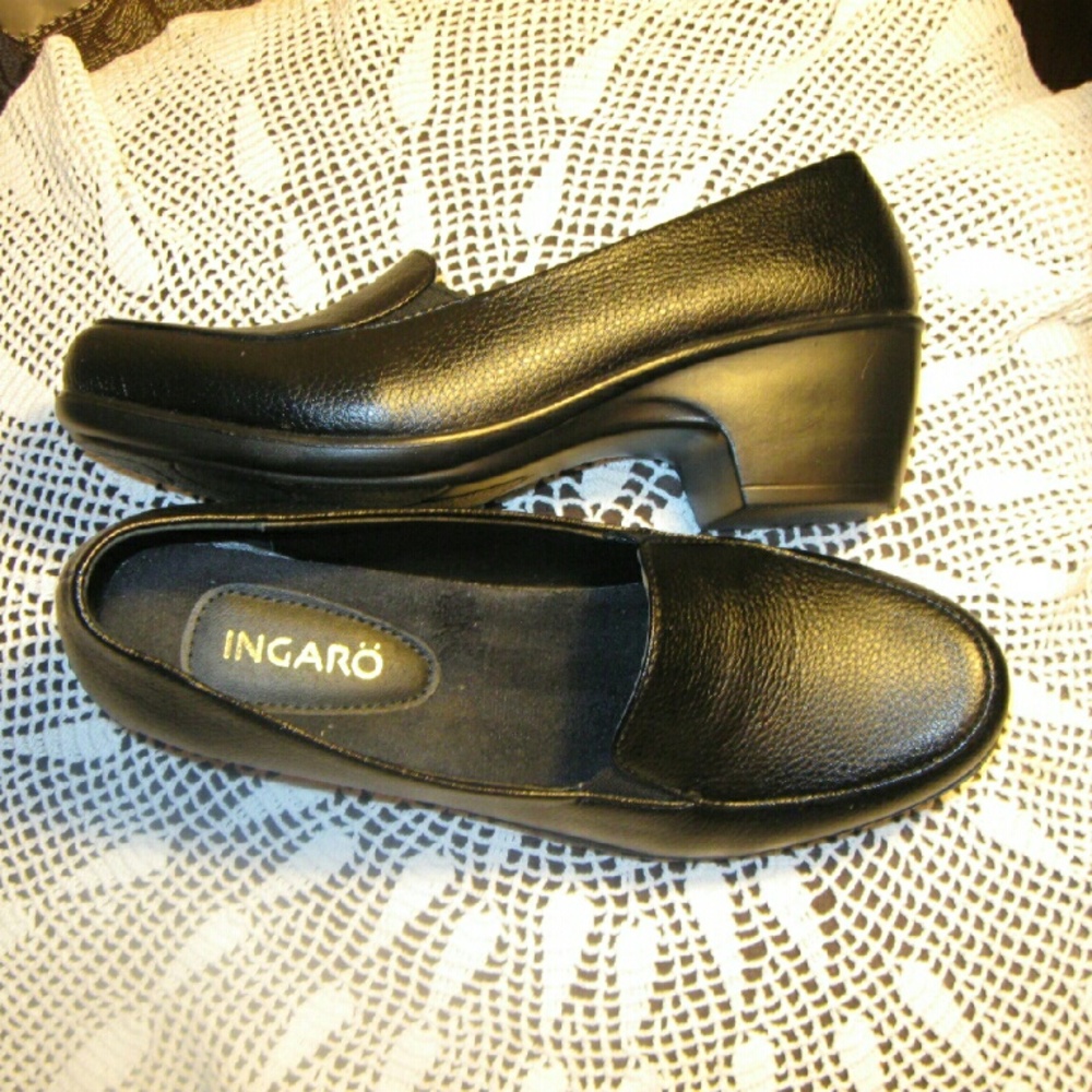 Ingaro black leather shoes