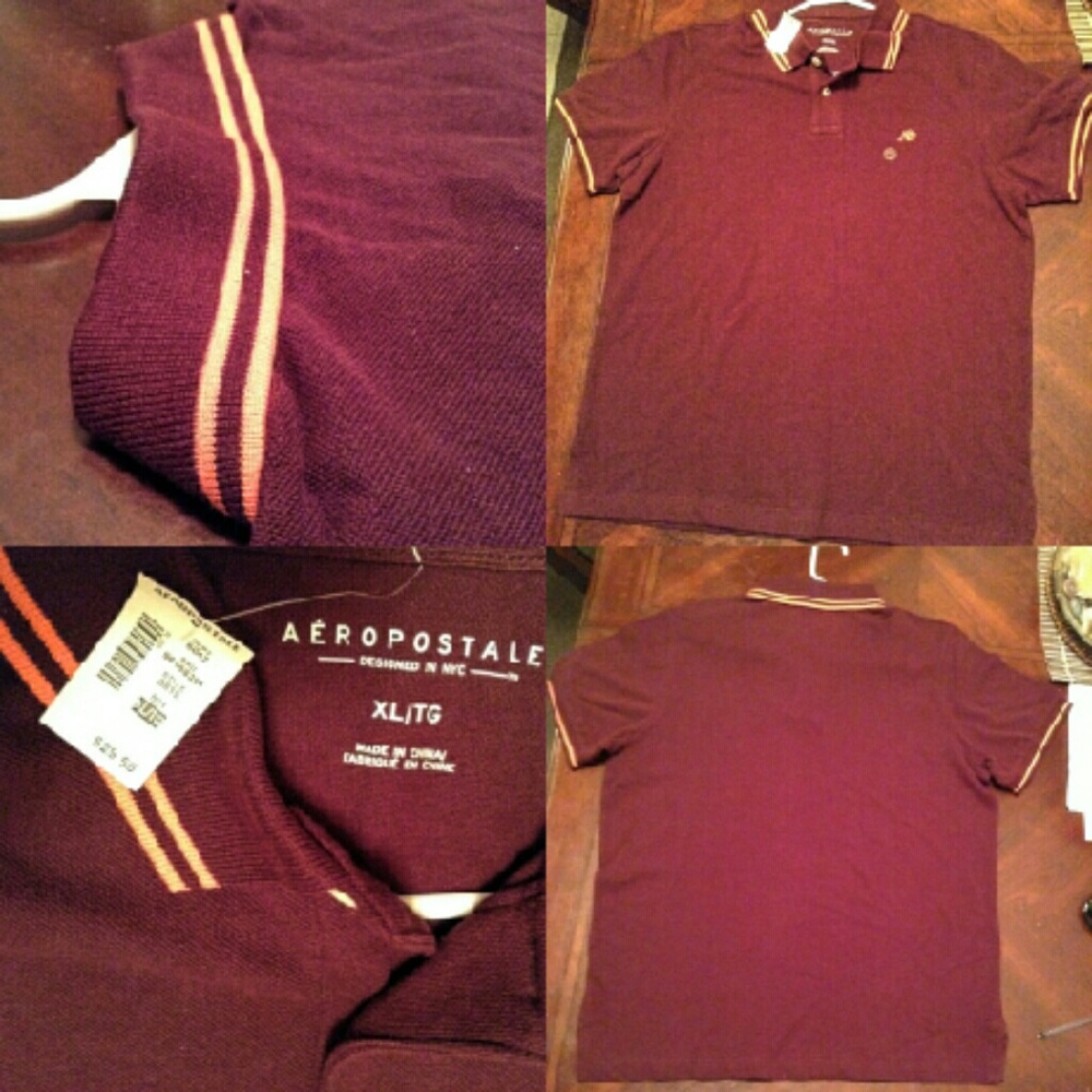 Dark maroon collared AEROPOSTALE shirt XL in MEN'S