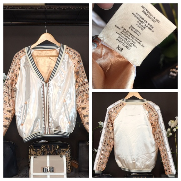 FREE PEOPLE NEW ROMANTICS REVERSIBLE BOMBER JACKET - Picture 6 of 6