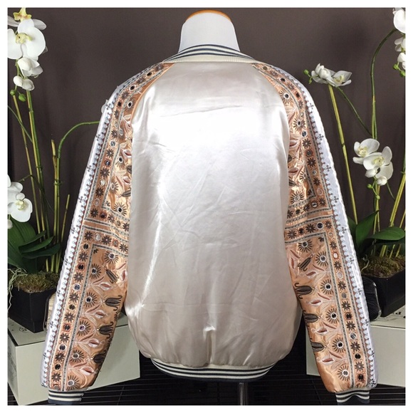 FREE PEOPLE NEW ROMANTICS REVERSIBLE BOMBER JACKET - Picture 5 of 6