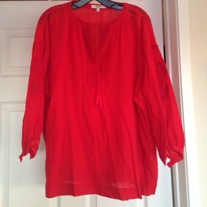 Red Madewell Peasant Top