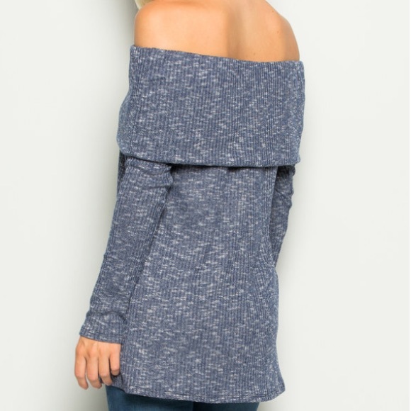 Navy off shoulder tunic - Picture 2 of 3