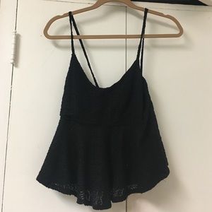 Black laced top from Garage