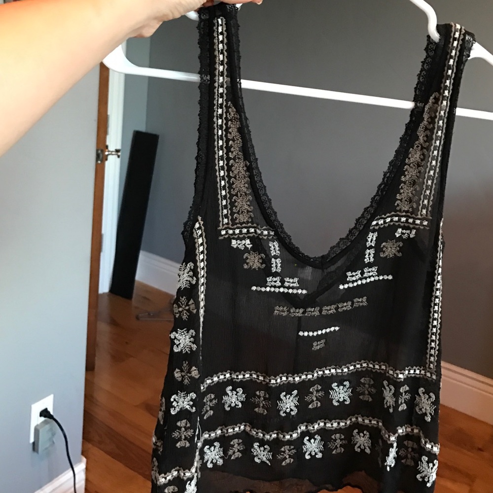 Urban Outfitters cropped see-through blouse