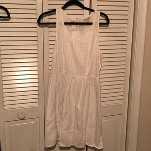 American Eagle white linen dress with cutouts