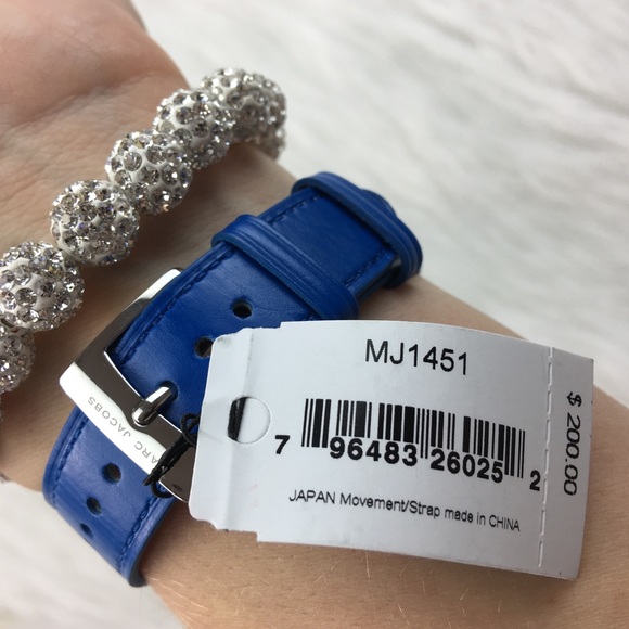 Marc Jacobs courtney blue leather silver watch - Picture 4 of 8