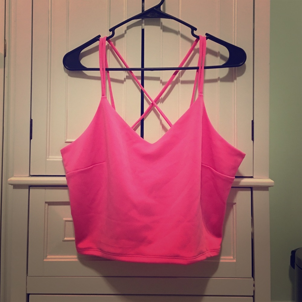 Hot pink crop top