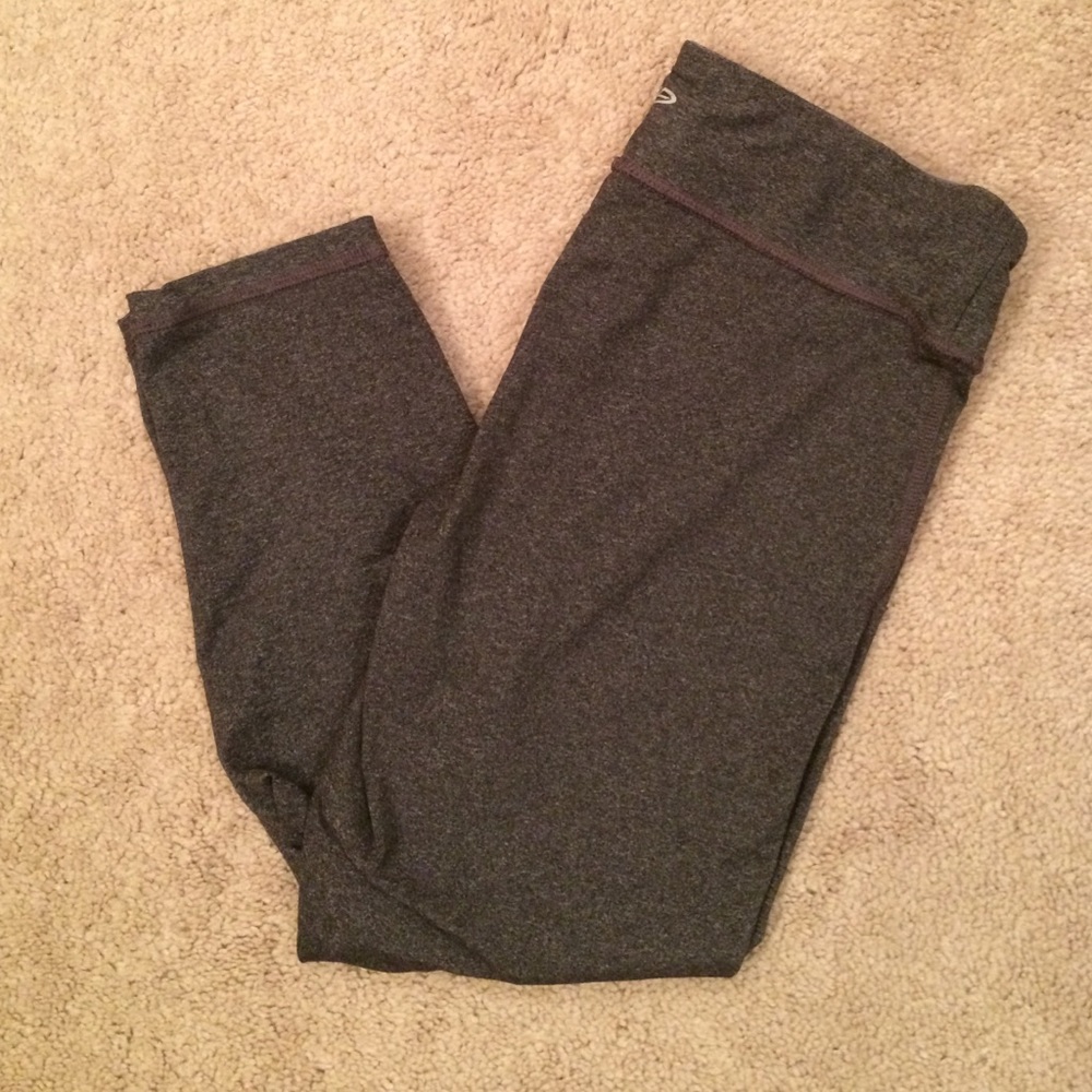 Gray workout capris