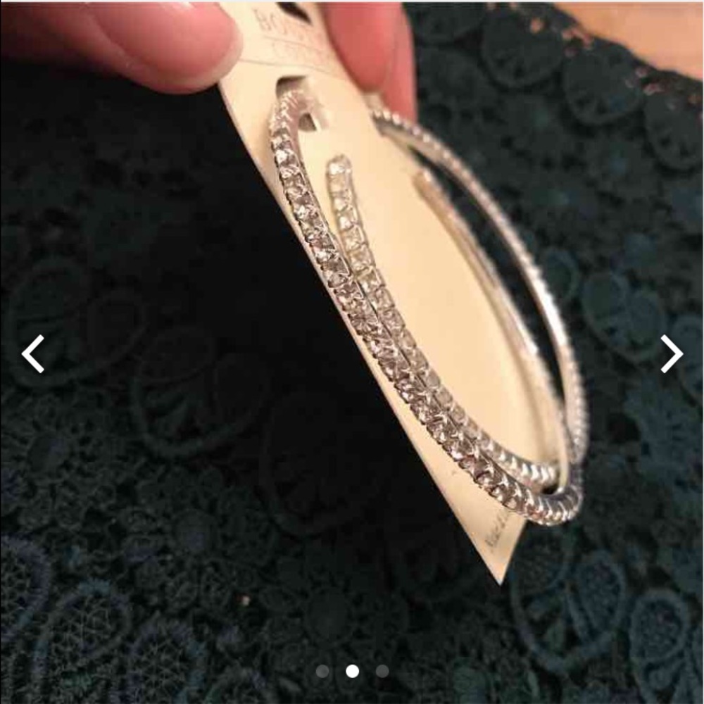 Clip on studded hoops