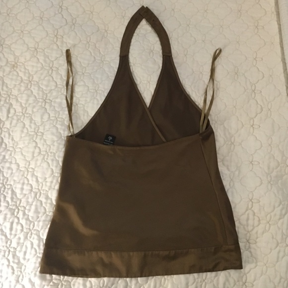 New York & Co. Gold Halter Top (Size 2) - Picture 4 of 4
