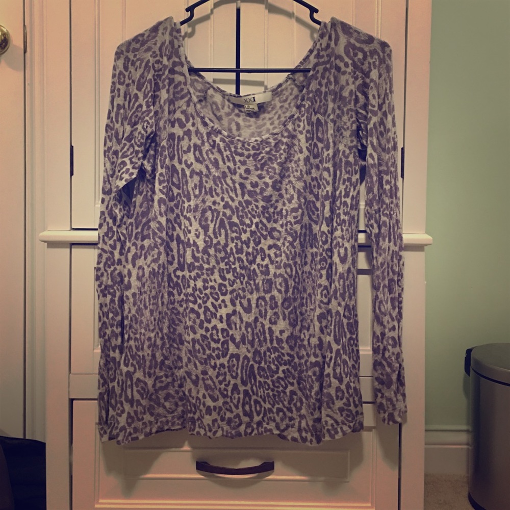 soft purple cheetah print shirt