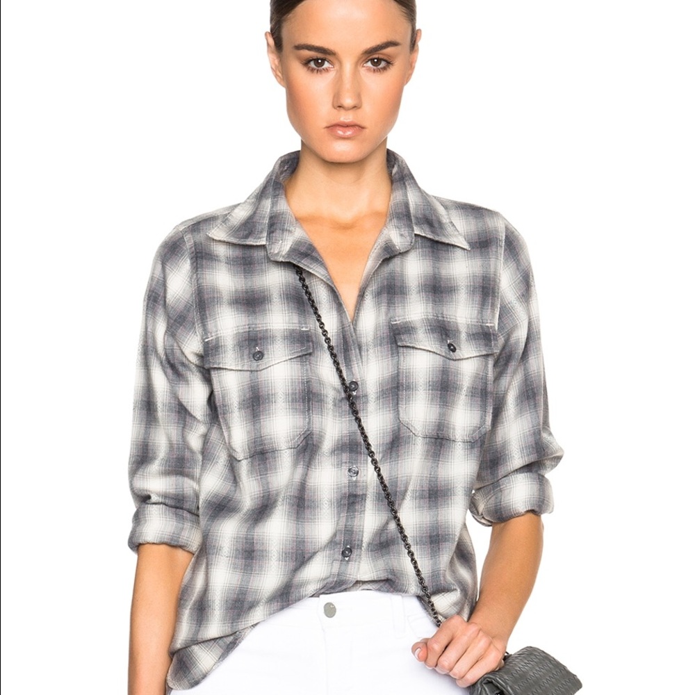 Current Elliott The Perfect Shirt in Dakota Plaid