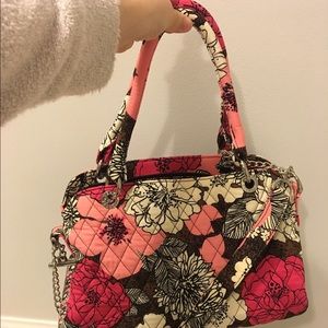 Vera Bradley Mocha Rouse Handbag