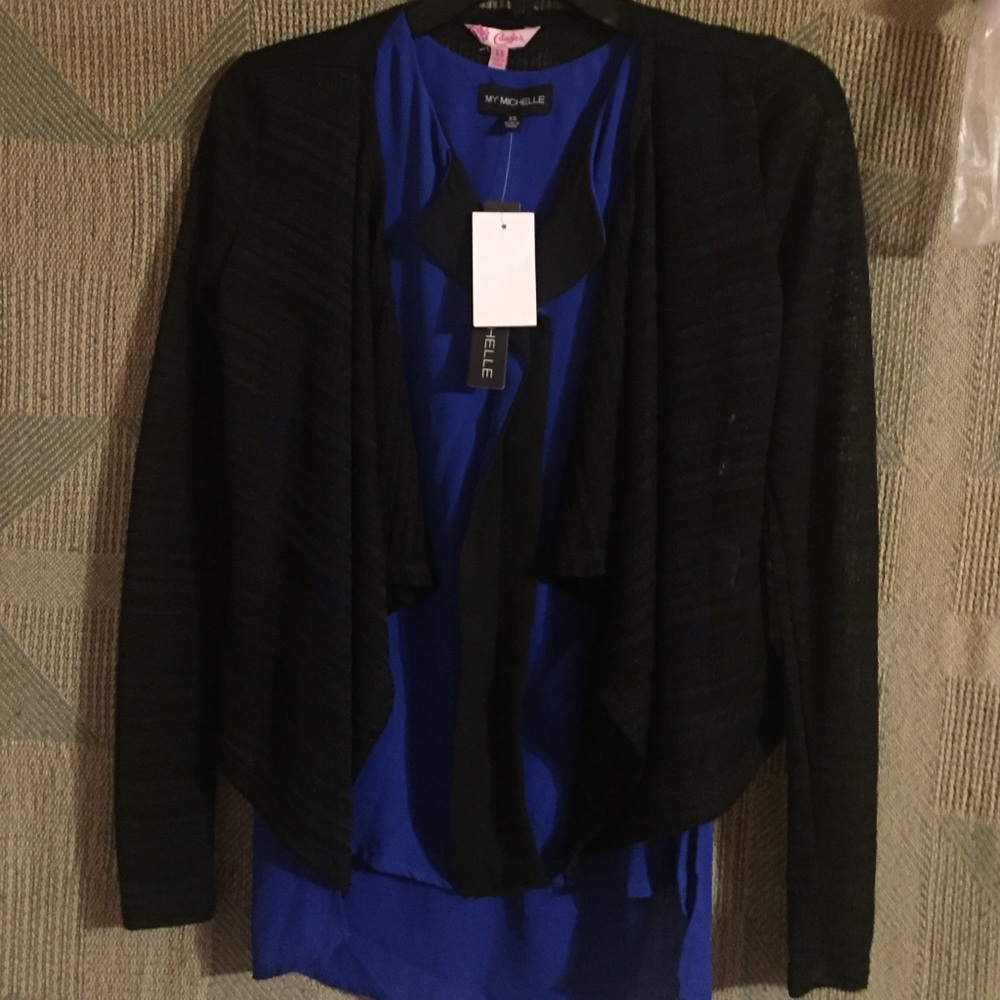 My Michelle top with Candies cardigan bothXS BNWT