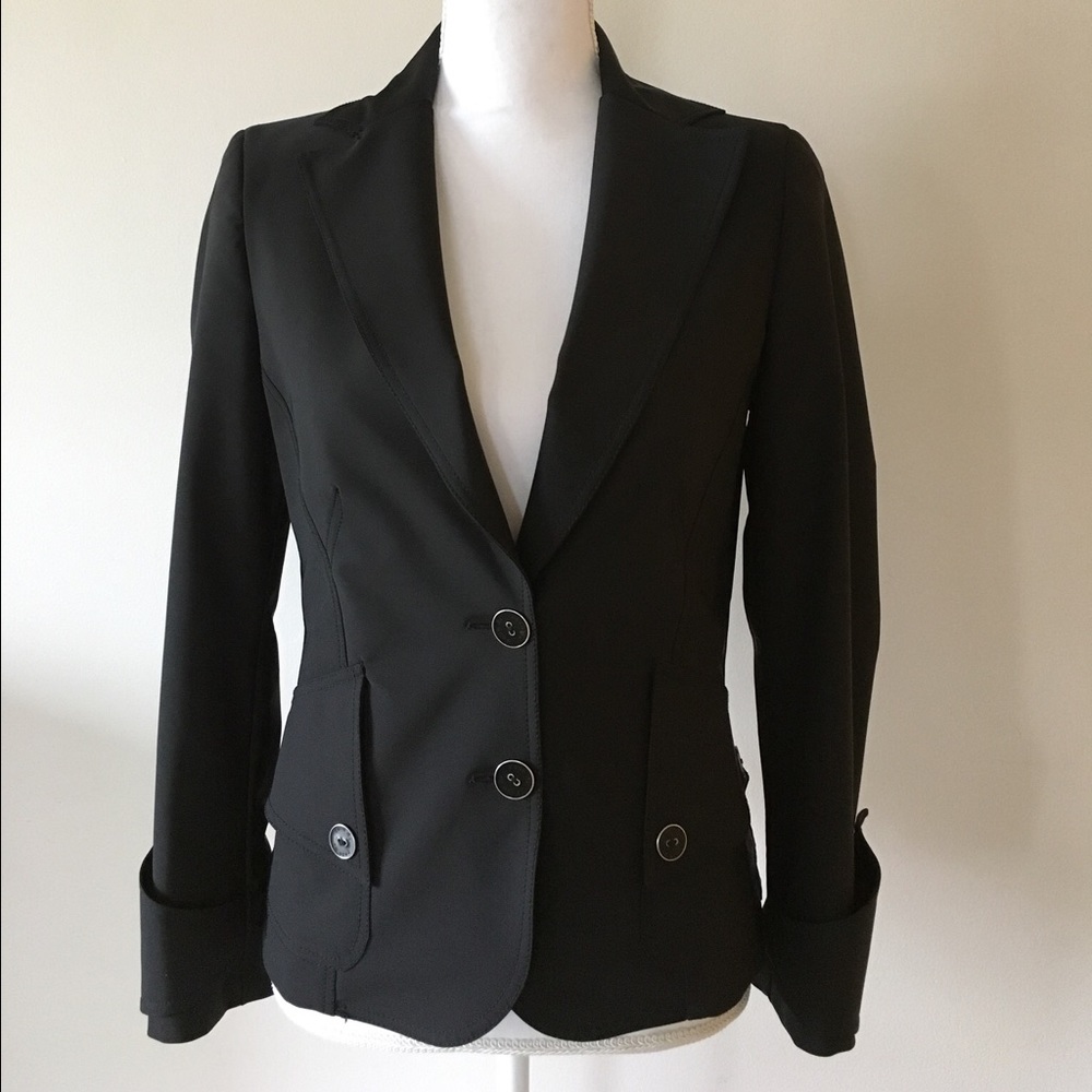 rose d. Black Blazer Jacket NWOT Italian RARE