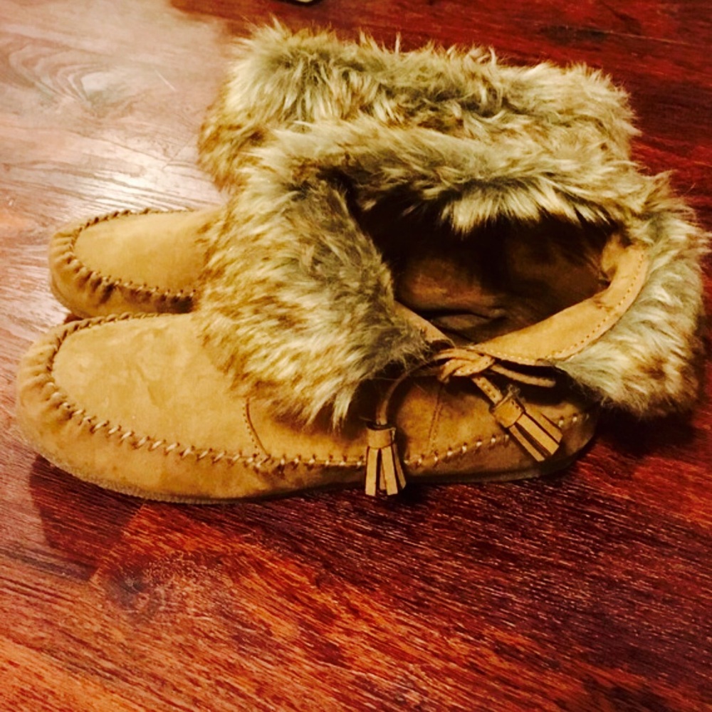 Madden Girl Faux Fur Ankle Boots Moccasins
