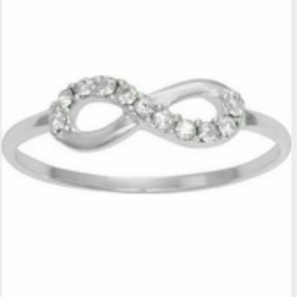 925 S SILVER INFINITY CZ RING SIZE 8