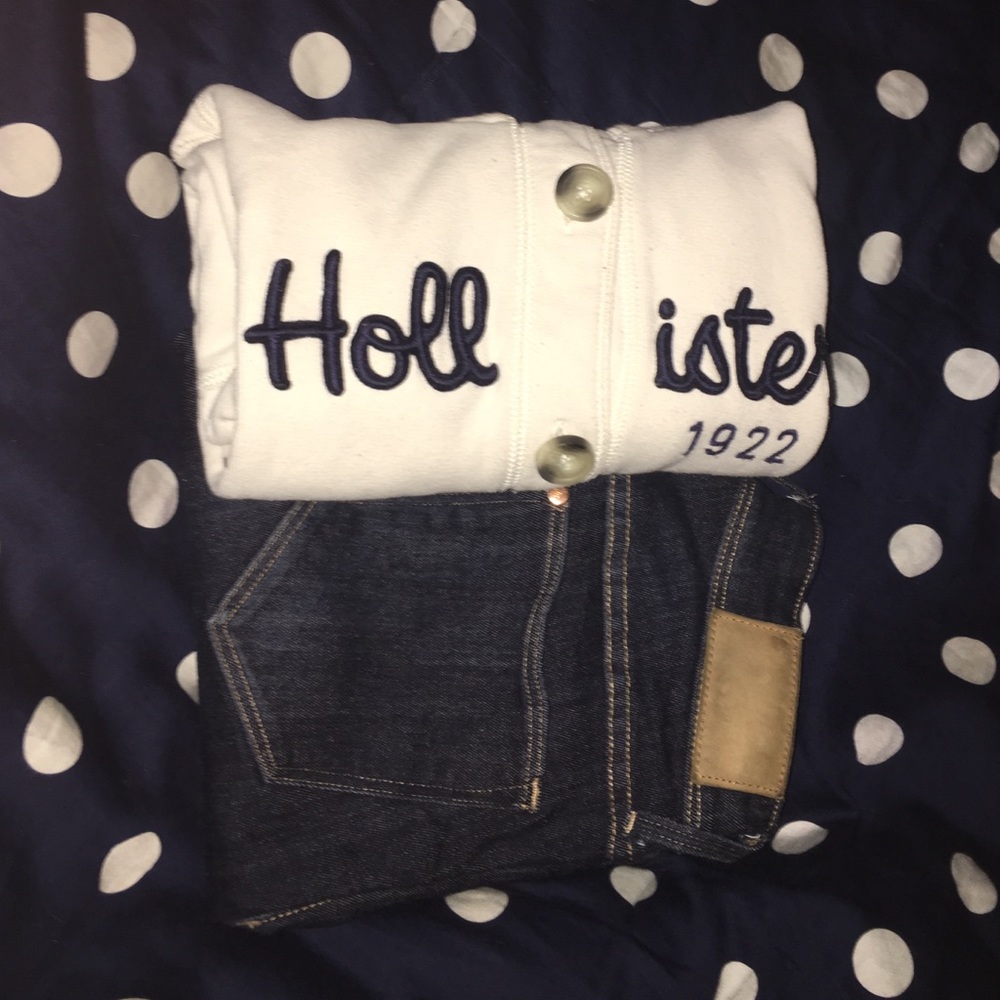 Hollister sweater and h&m jeans bundle