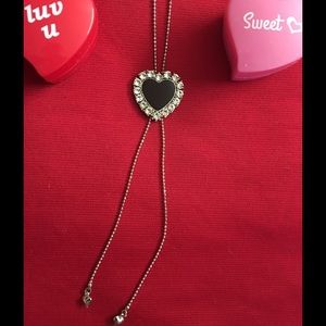 ❤️Black Heart Lariat Necklace❤️