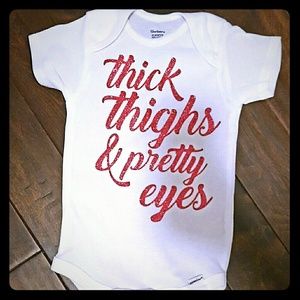 Thick Thighs and Pretty Eyes Bodysuit