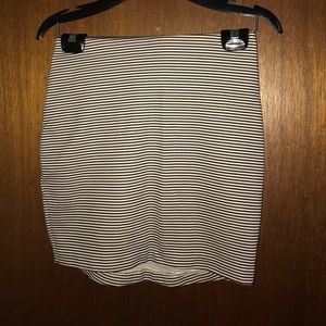 SEMI new black striped pencil skirt