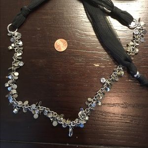 Long adjustable Jewel Kade necklace black/silver