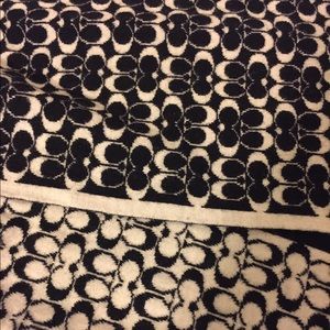 Coach scarf! Black & White!