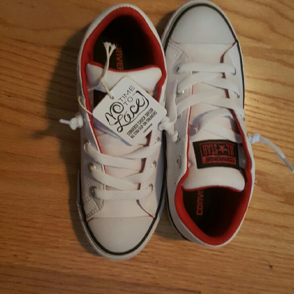 White leather Converse